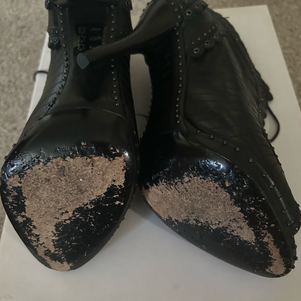 Dior Black Studded Heeled Boots - Picture 6 of 11